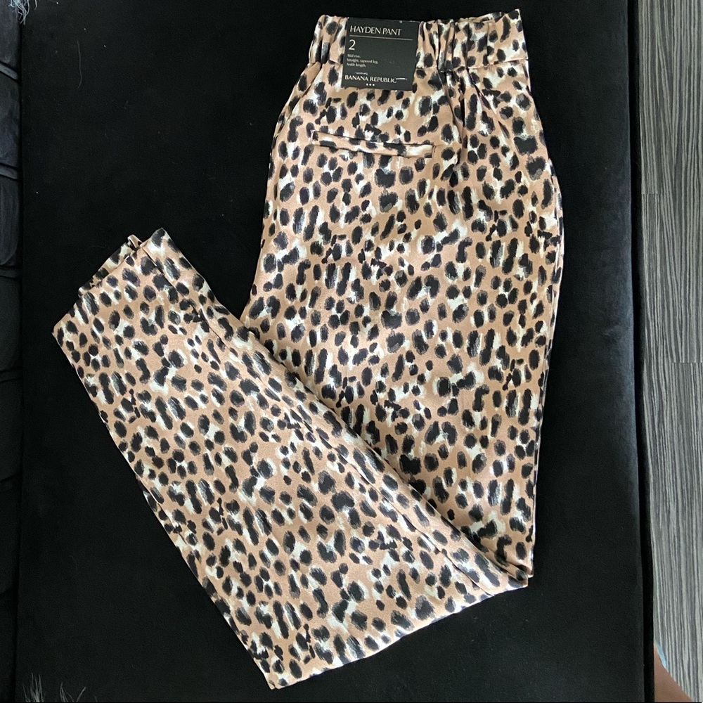 Banana Republic Hayden Leopard Ankle Pants NWT